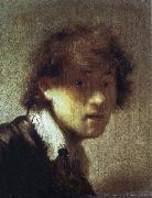 REMBRANDT Harmenszoon van Rijn Self-Portrait as a Young Man oil painting